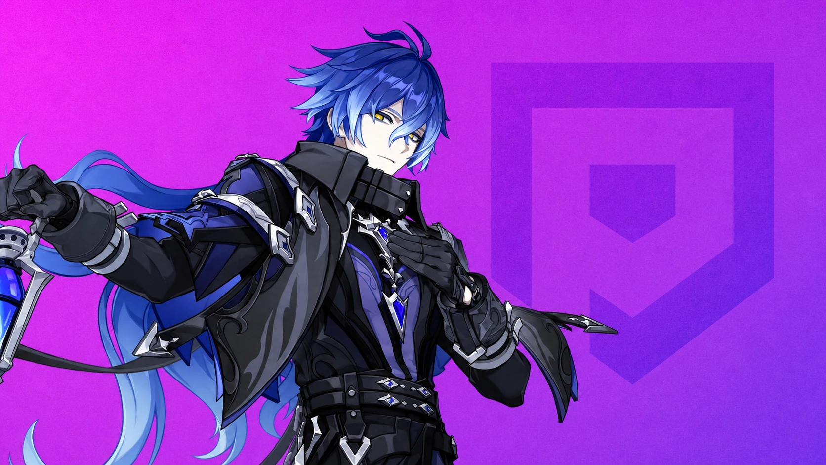genshin impact tier list - flins's official portrait over a purple PT background