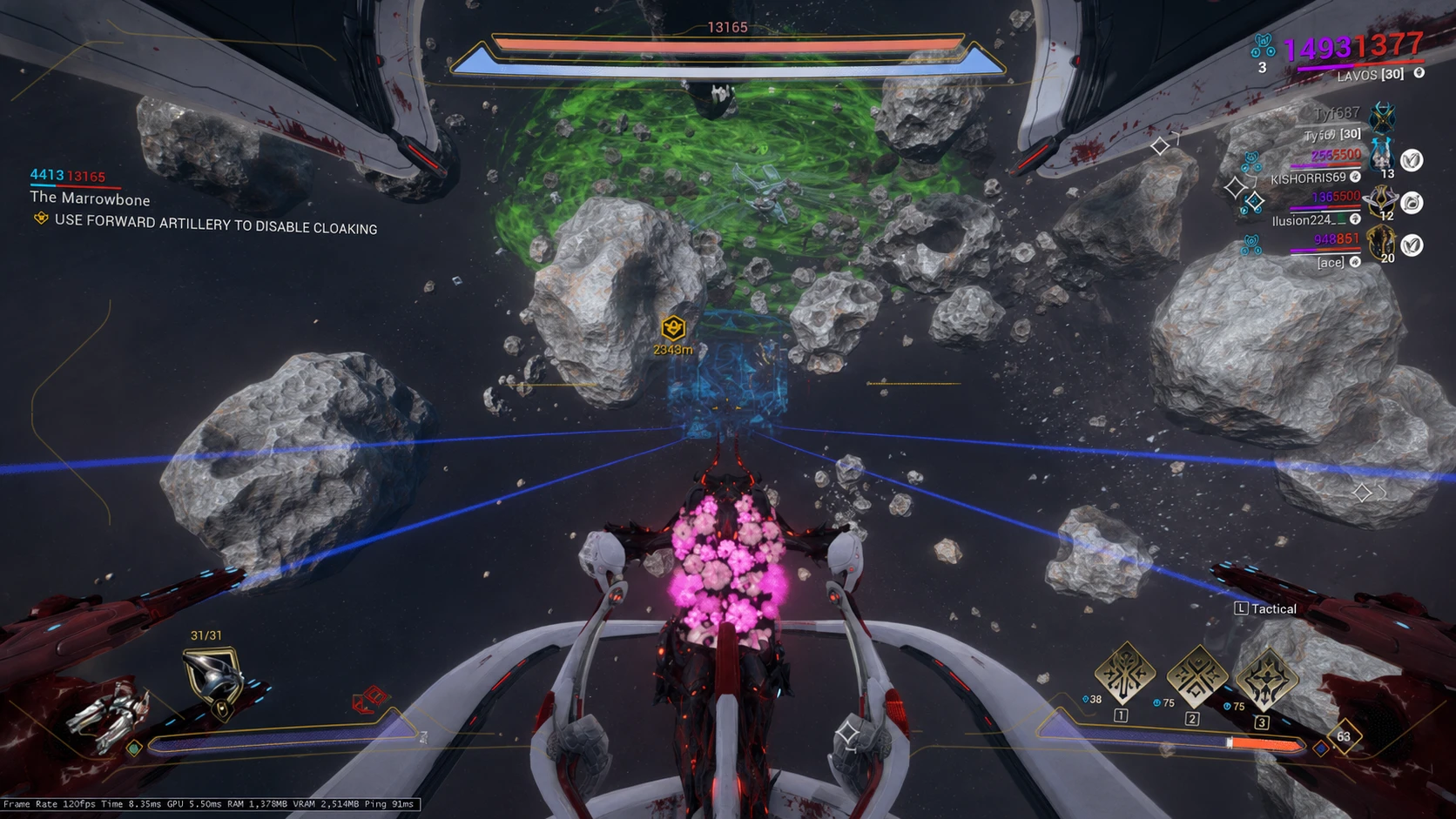 Flying the ship in Warframe