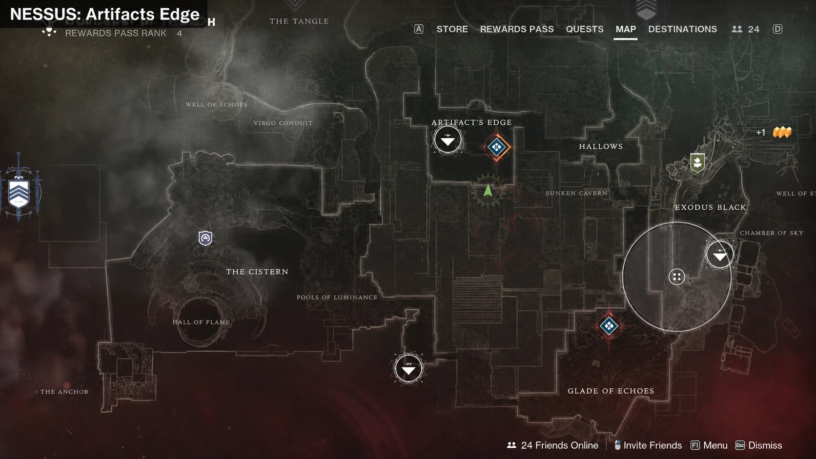 Artifact's Edge Case File inside crashed ship wreckage in Destiny 2