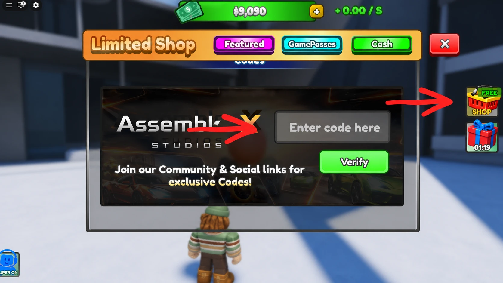 How to Redeem Codes in Create a Car