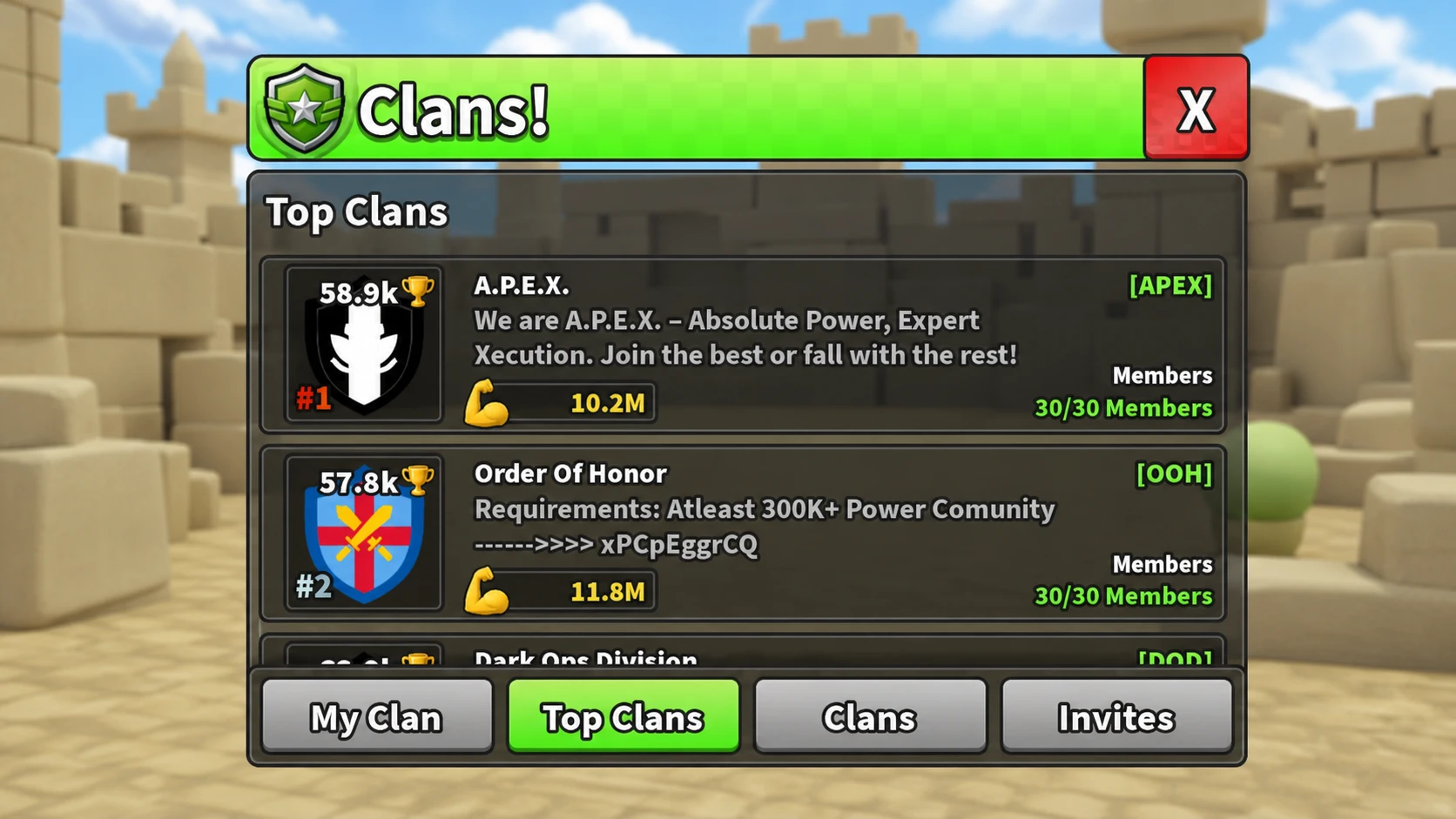 Mini War Clans