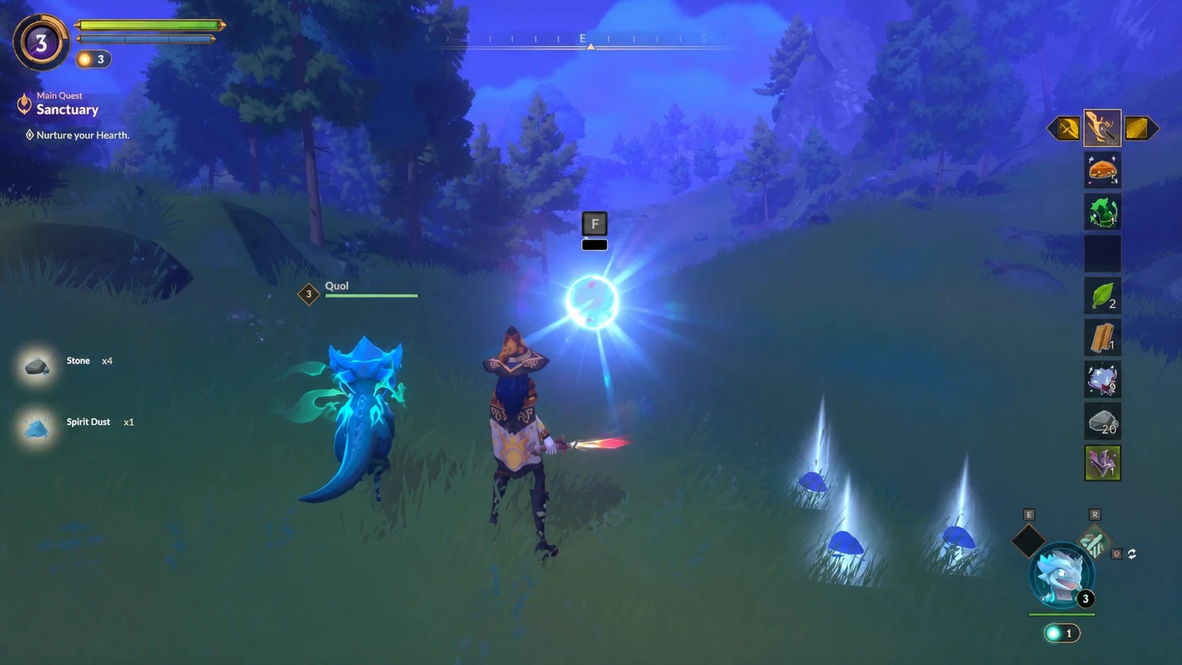 Killing creatures in Witchspire
