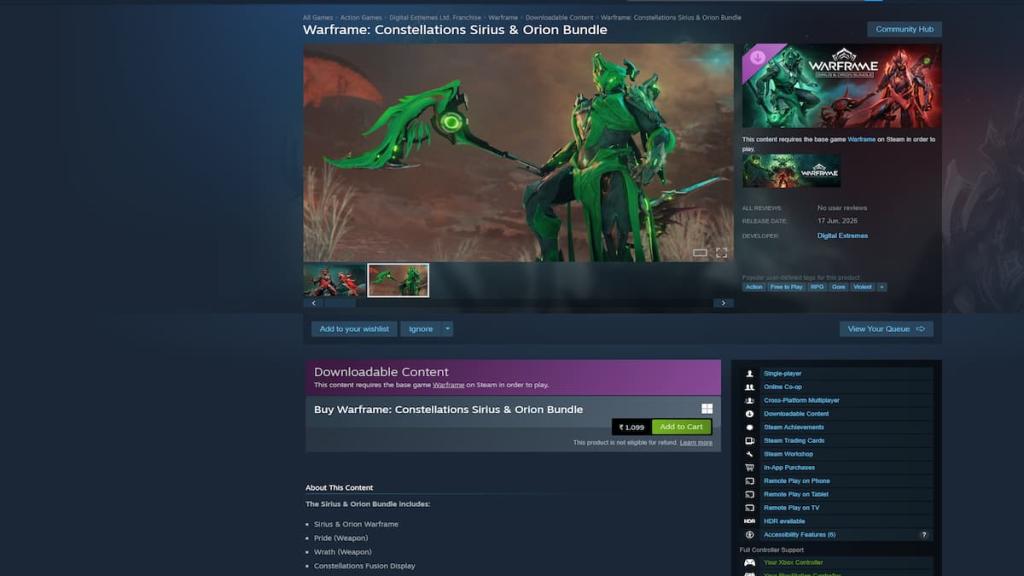 Sirius and Orion Bundle in Warframe