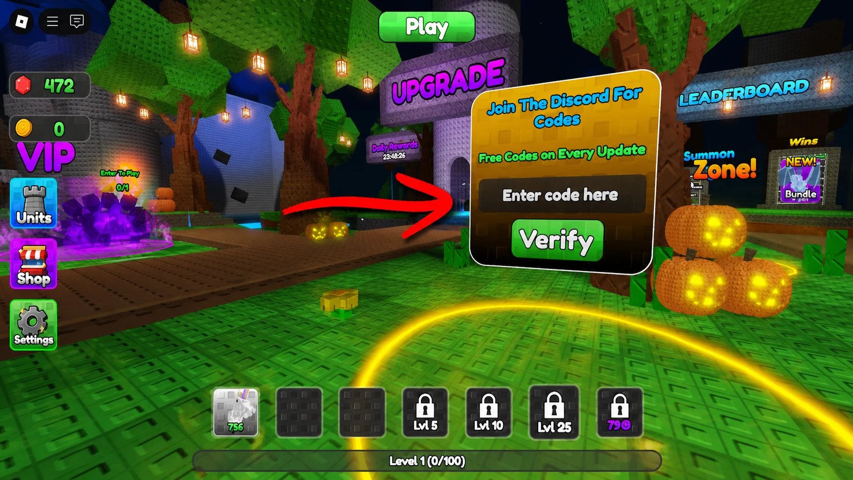 How to redeem Mythical Tower Defense codes
