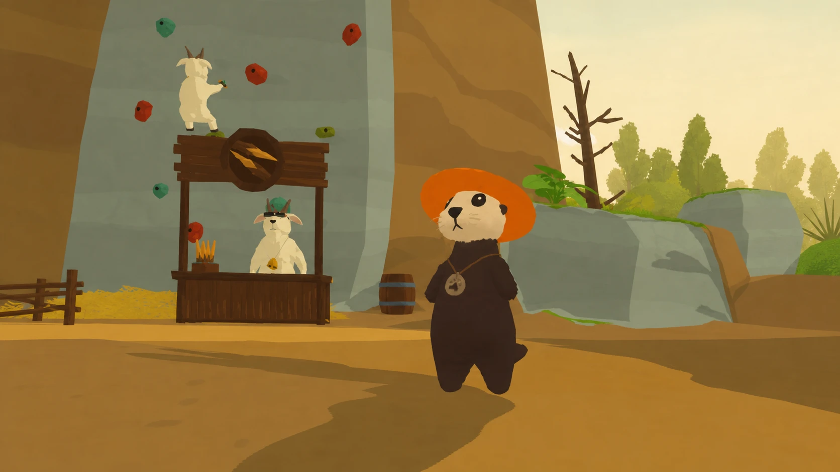 Otterly Lost Steam Next Fest Demo: an otter next to a couple of mountain goats