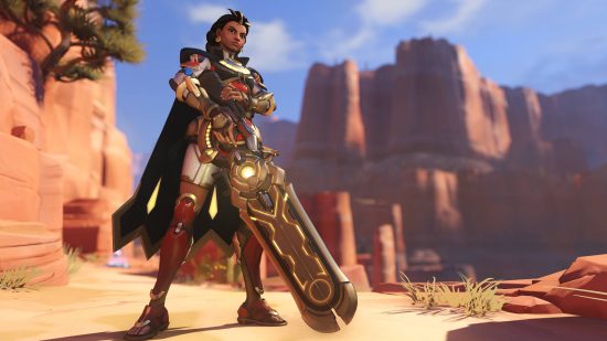 Overwatch 2 tier list: Illari has a sword covered in runes and a light in the blade