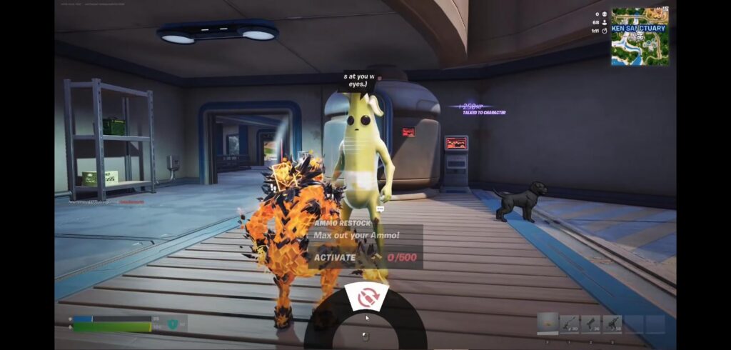 Fortnite Peely NPC at Shaken Sanctuary