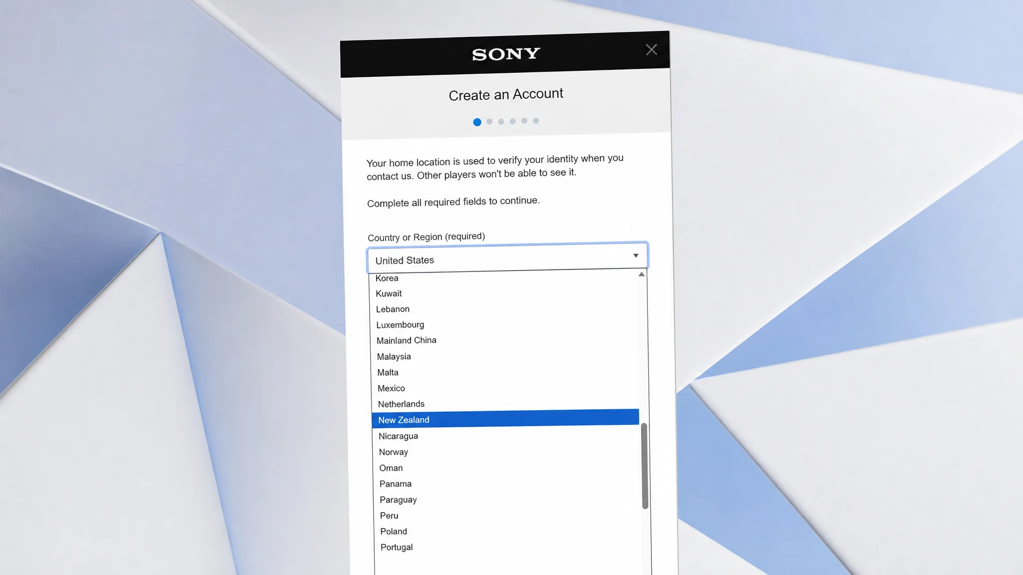 Create New Zealand PlayStation account