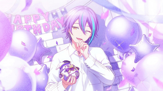 Project Sekai events: Rui's purple birthday card