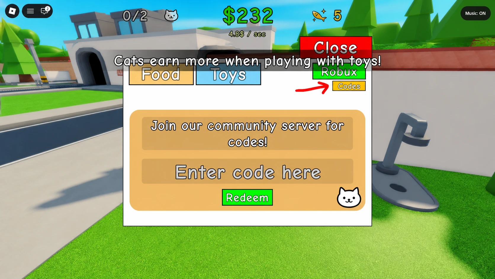 Care for cats codes redemption
