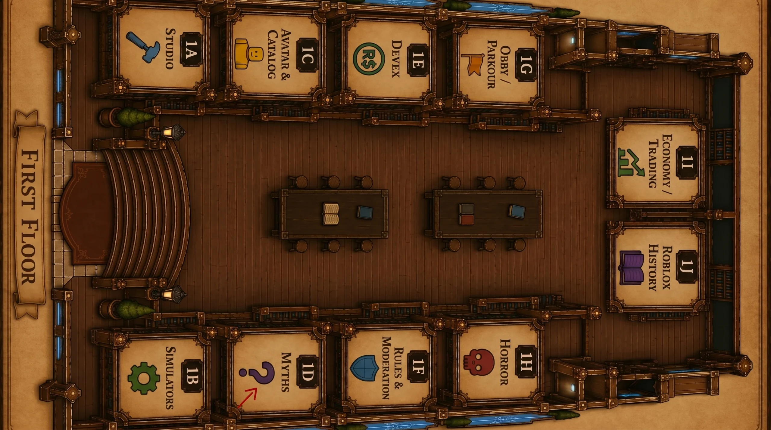 image showing the Clean the Library Floor 1 Map