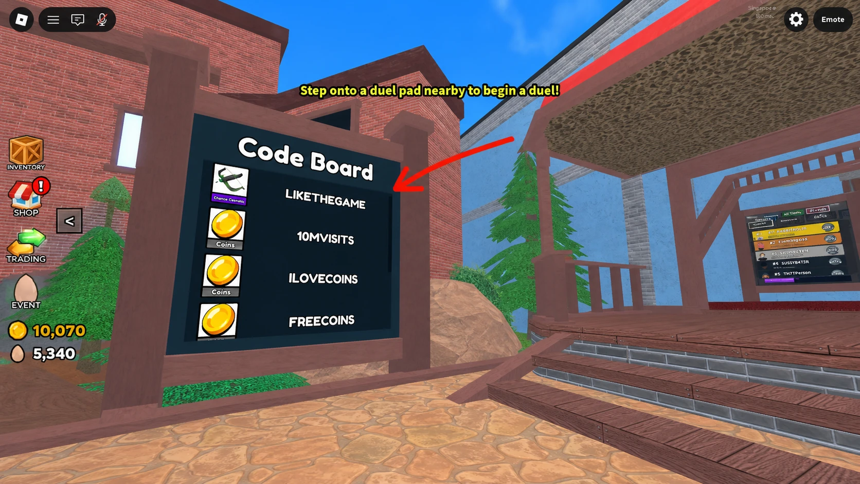 Code Board Knife VS Gun Duels