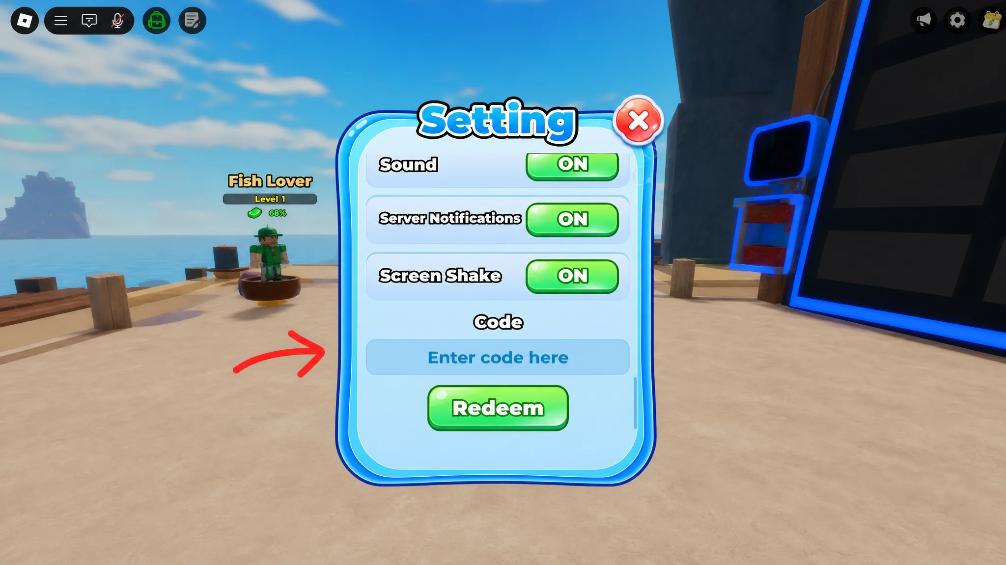 How to Redeem Codes in Scale Slimy Fish