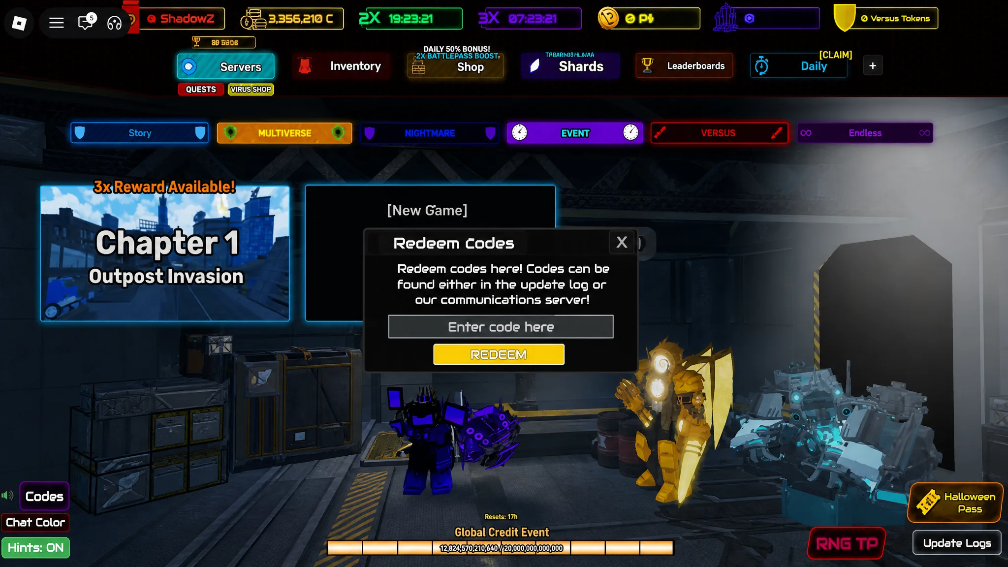 How to redeem Skibi Defense codes