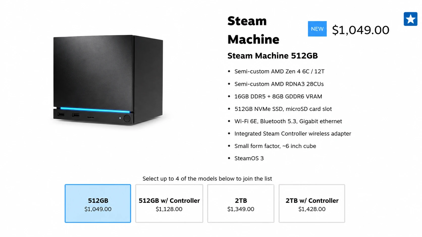 Steam Machine prices