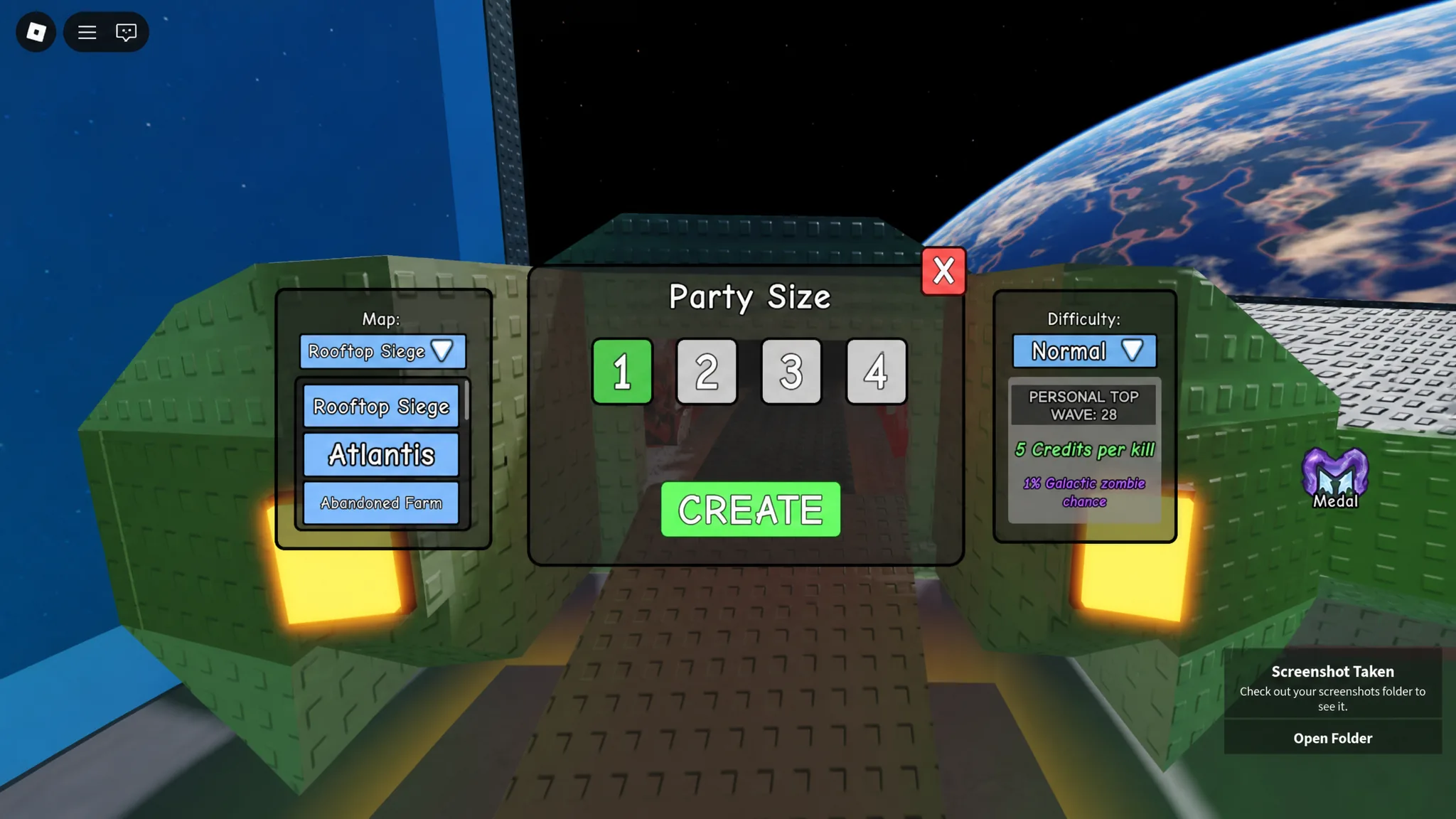 Map Selection menu