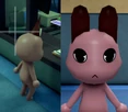 The patient appears to have mismatching ears on camera.