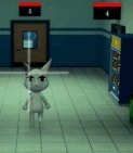 The patient looks directly at the camera.