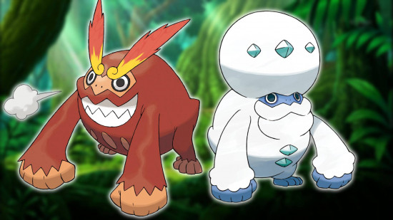 Monkey Pokemon: With a jungle-based Pokemon still in the background, an image shows the monkey Pokemon Zarude
