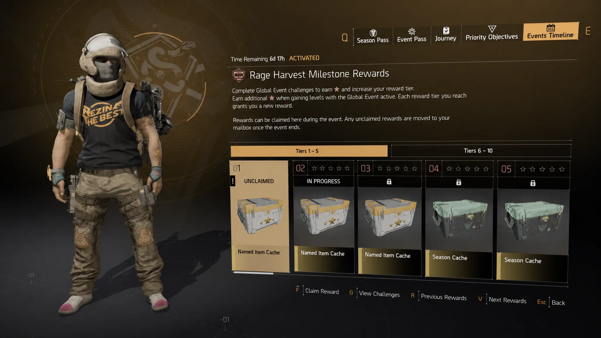 Rage Event rewards in The Division 2