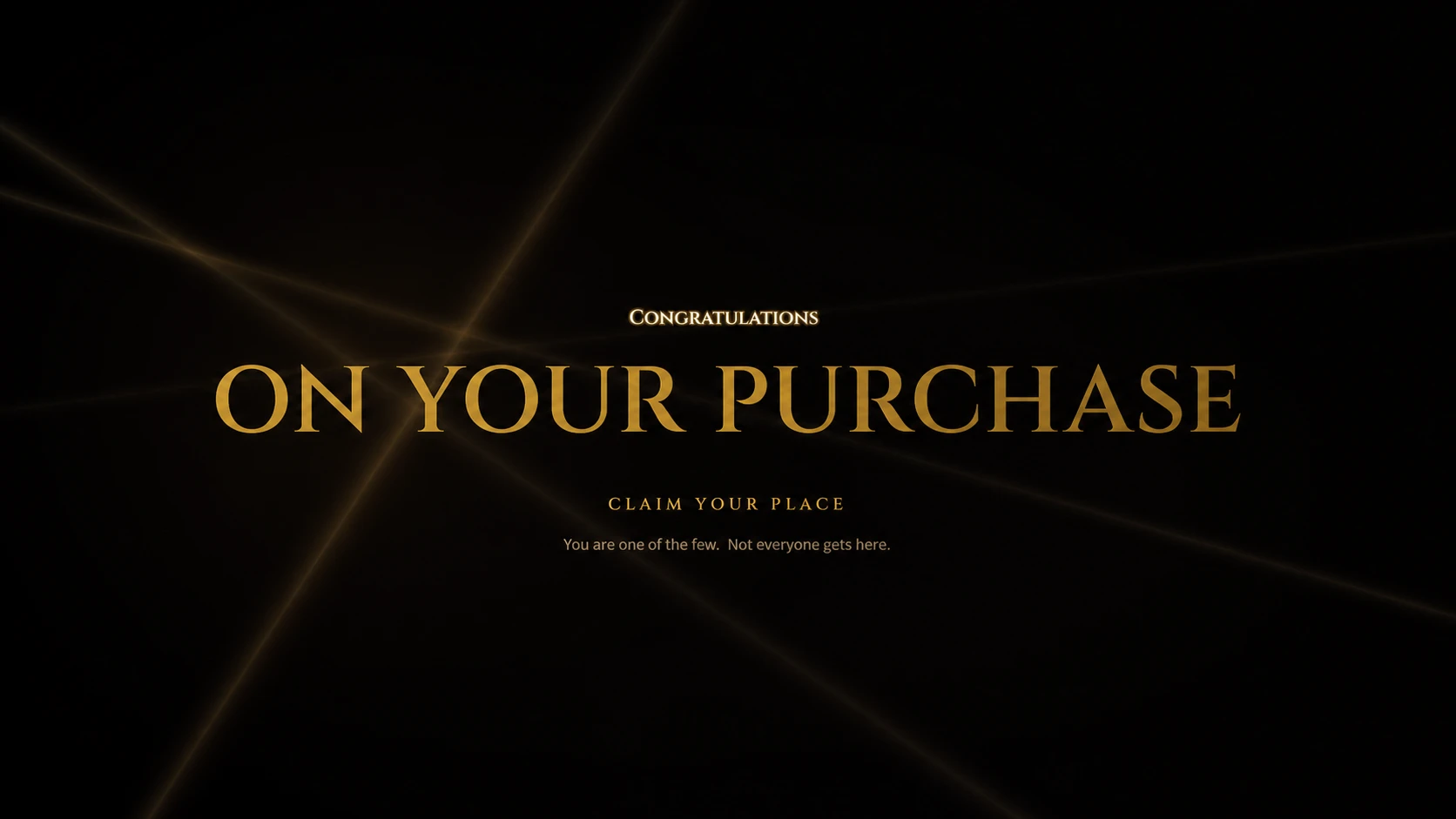 Congratulations on Your Purchase game