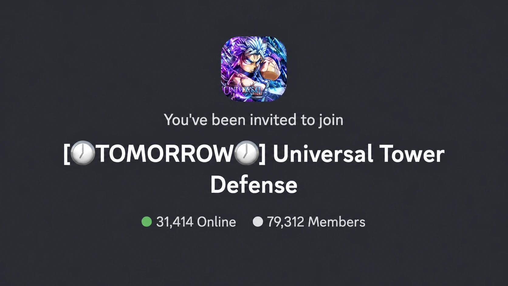 Universal Tower Defense codes: An image of the Universal Tower Defense Discord server