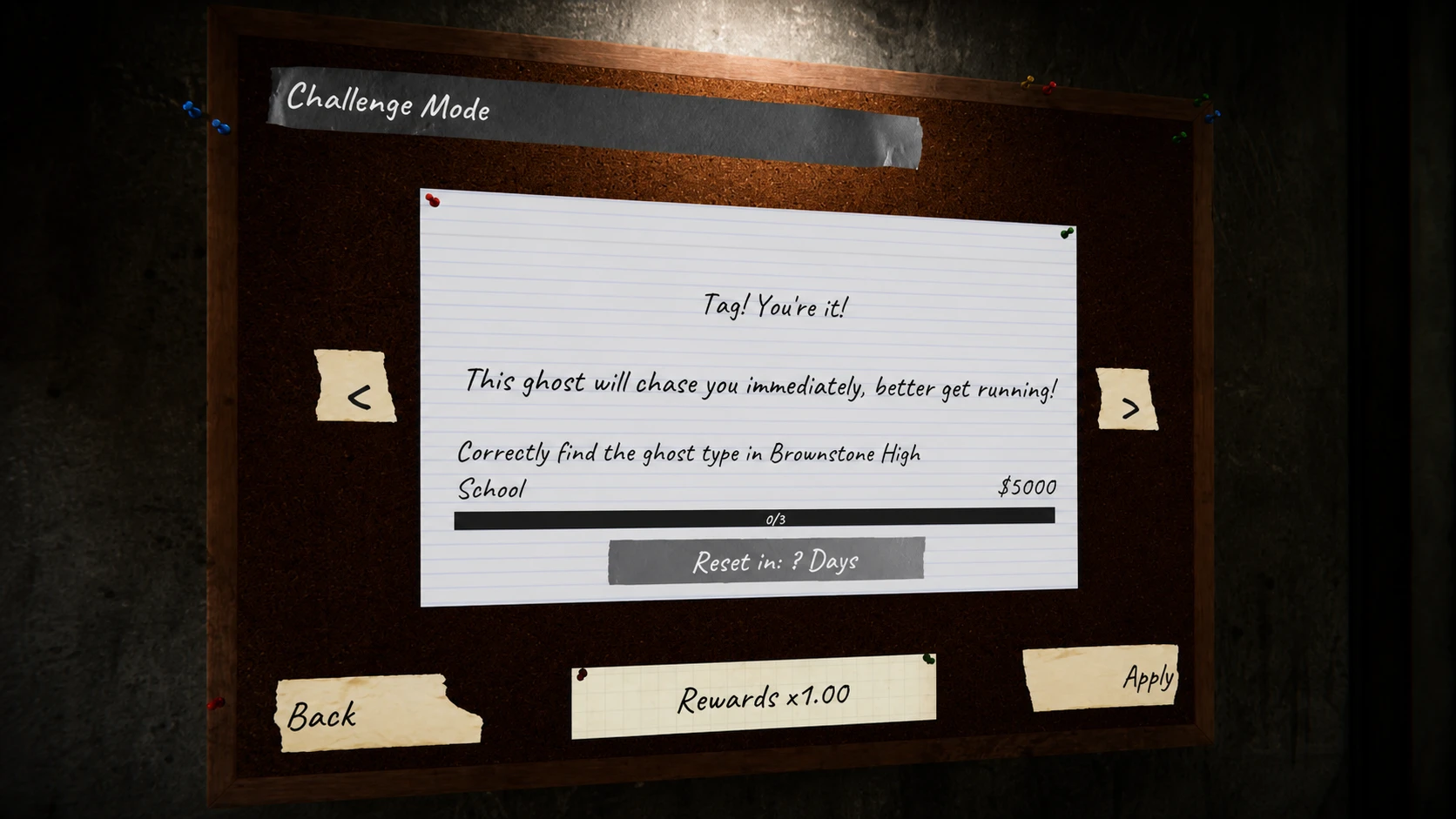 Weekly challenge mode in phasmophobia