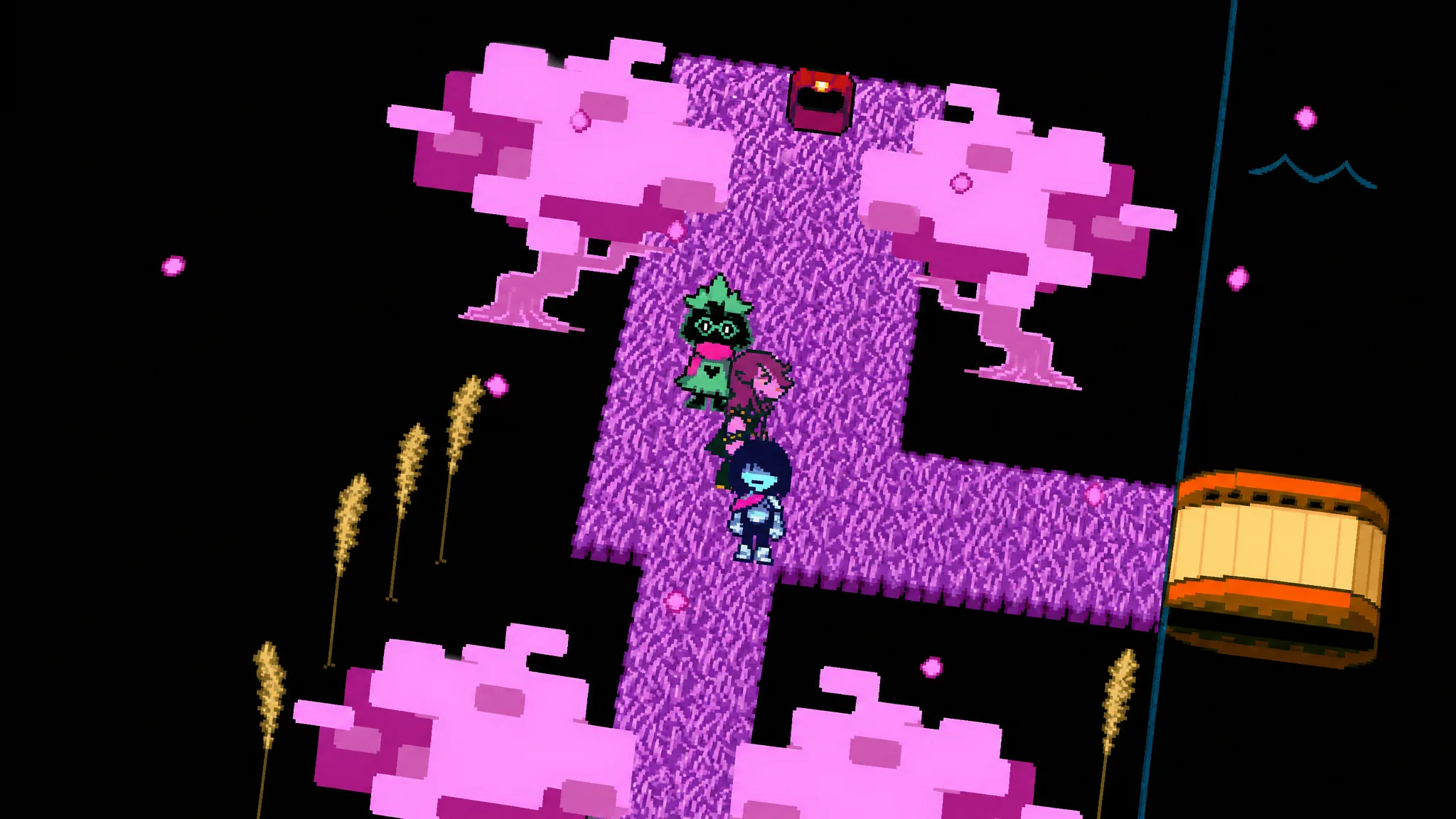 Treasure Chest that contains the Red Ribbon in Deltarune