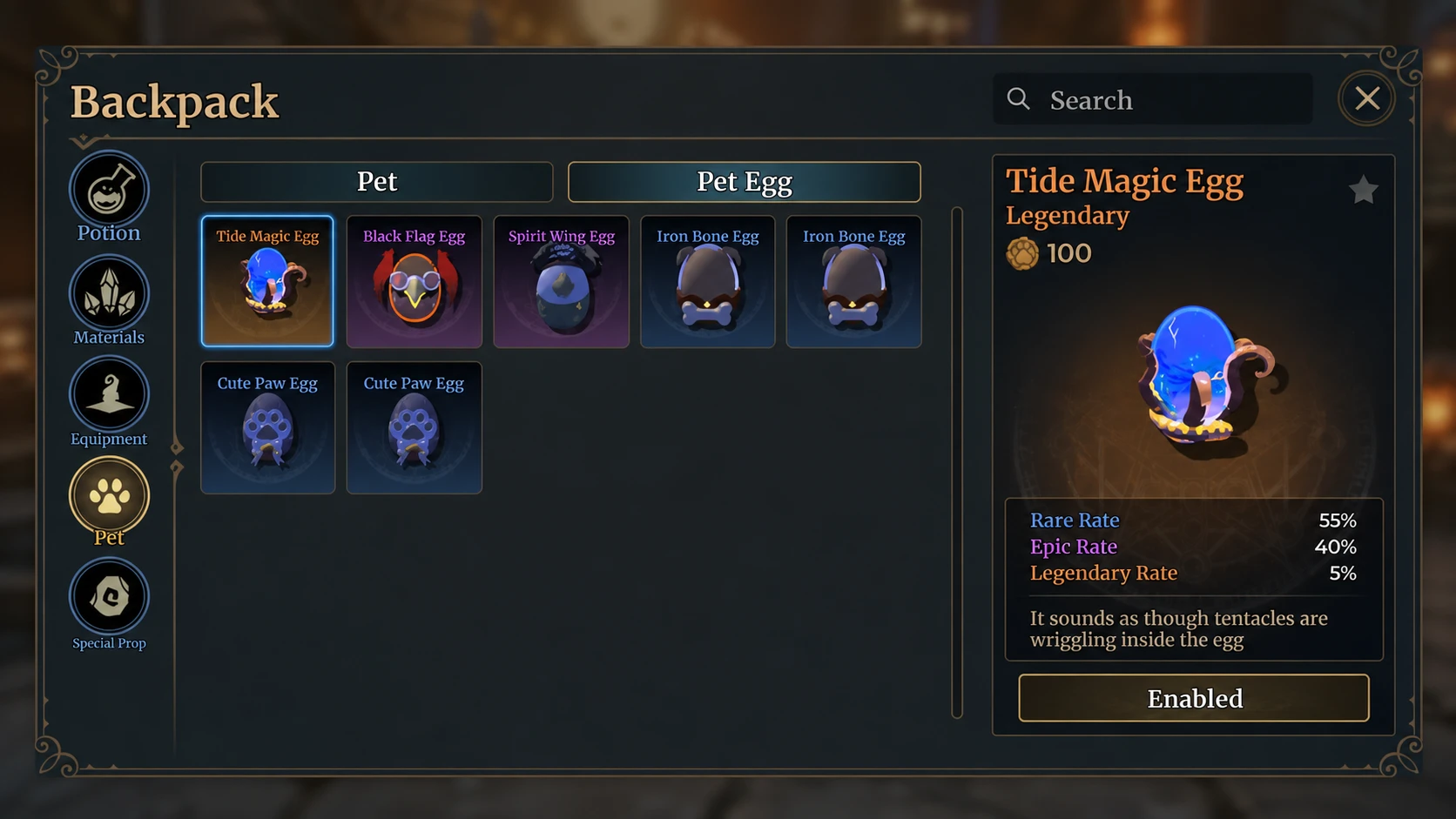 Pets in Wizard Alchemy