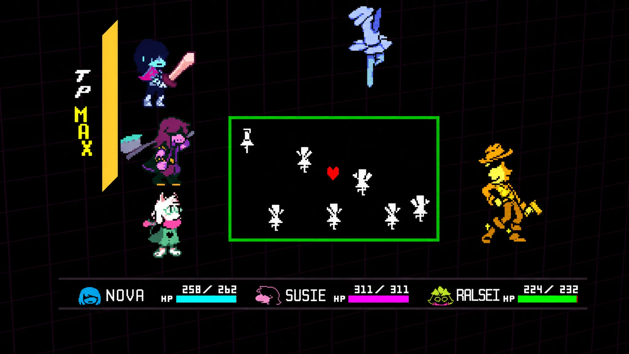 Yellow attacking the players