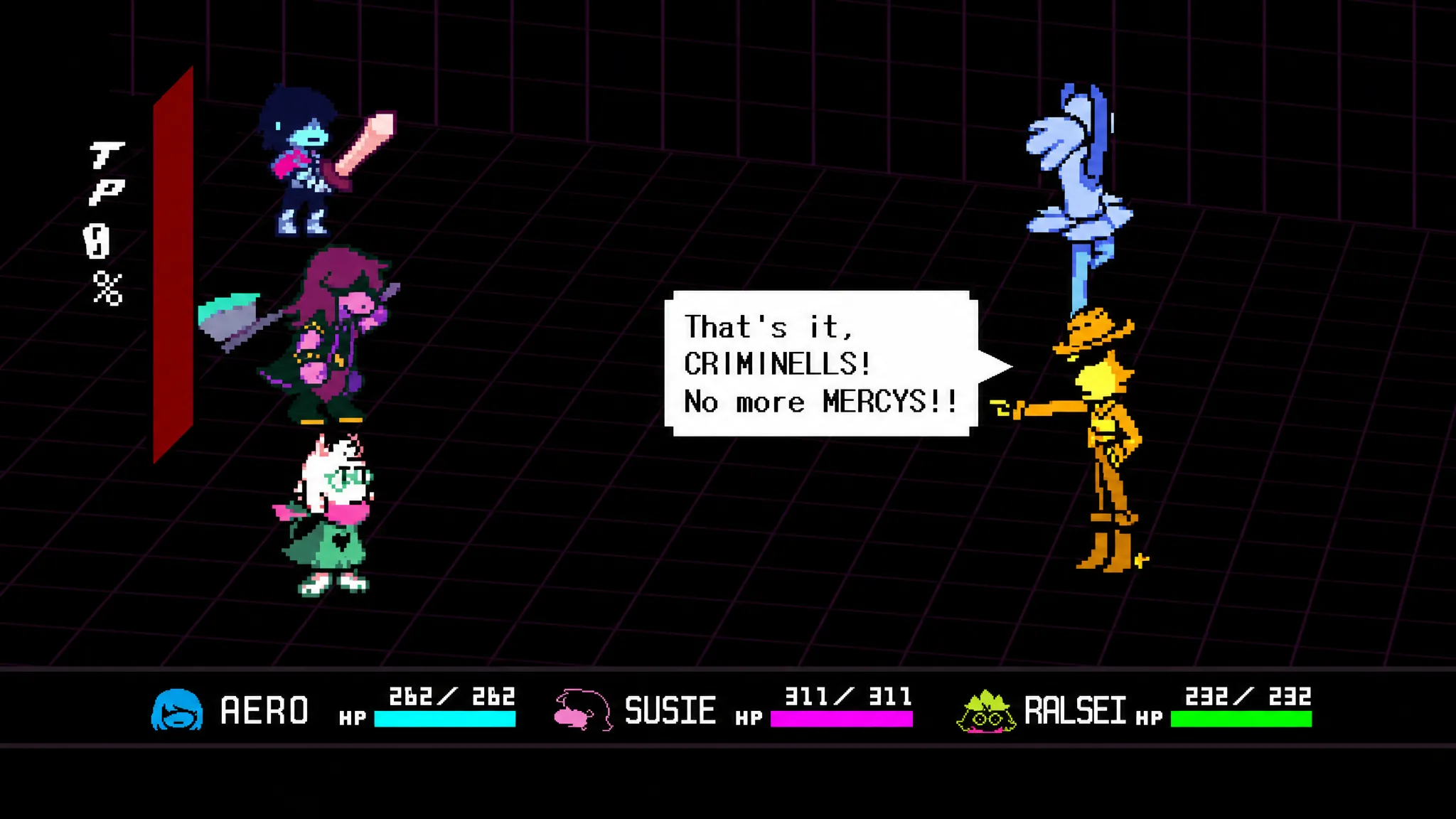 Blue as a suspect