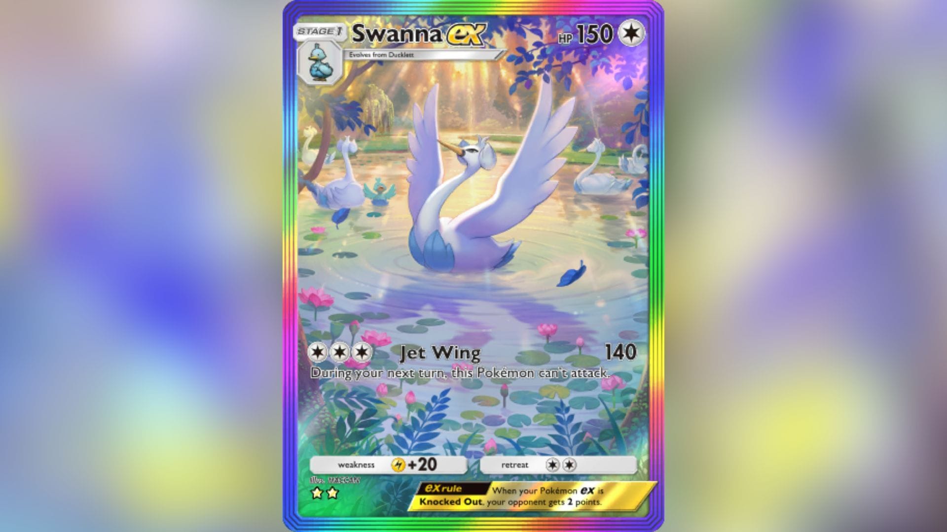 Swanna ex full art card