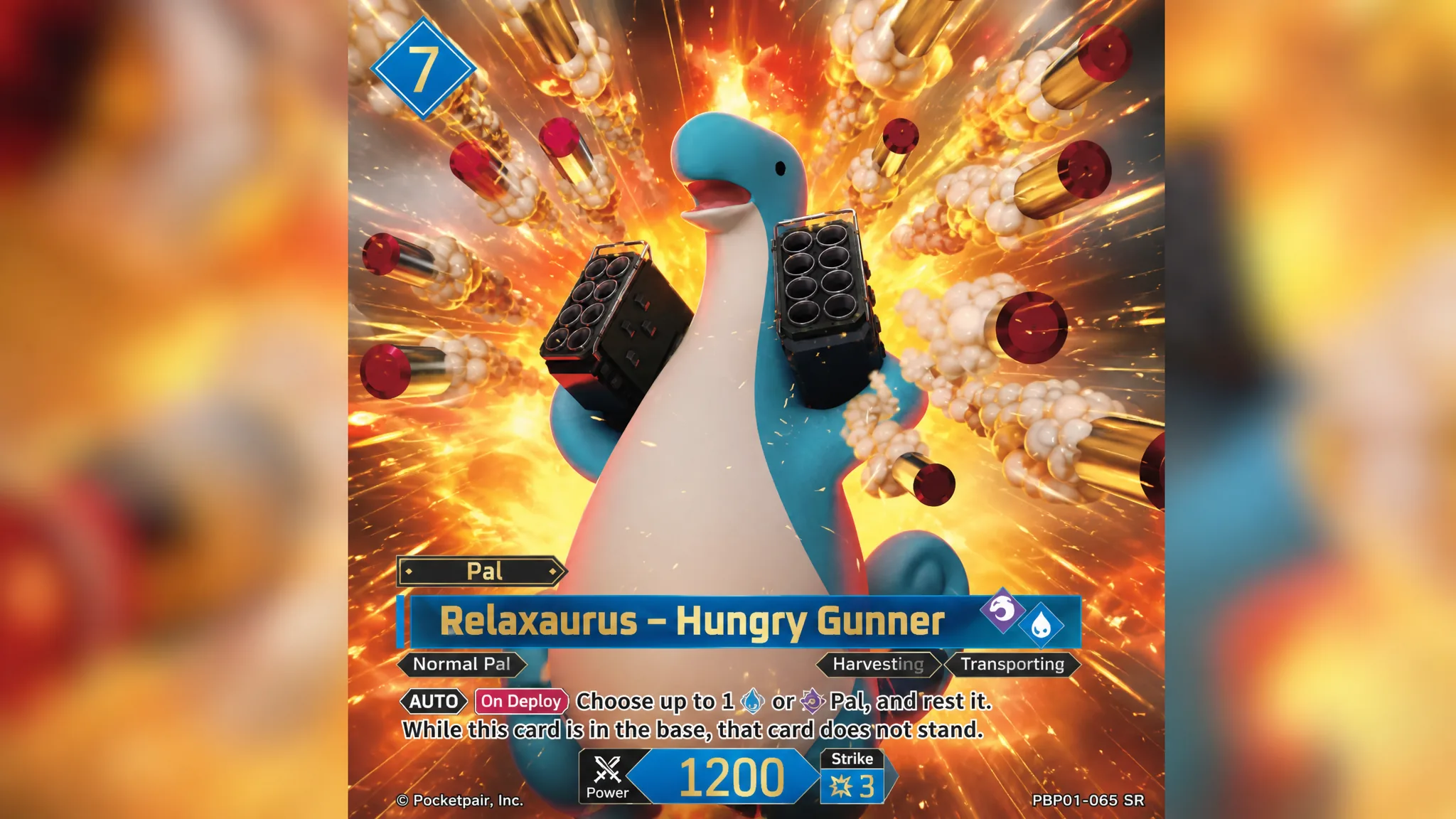 Relaxaurus Hungry Gunner SP full art card
