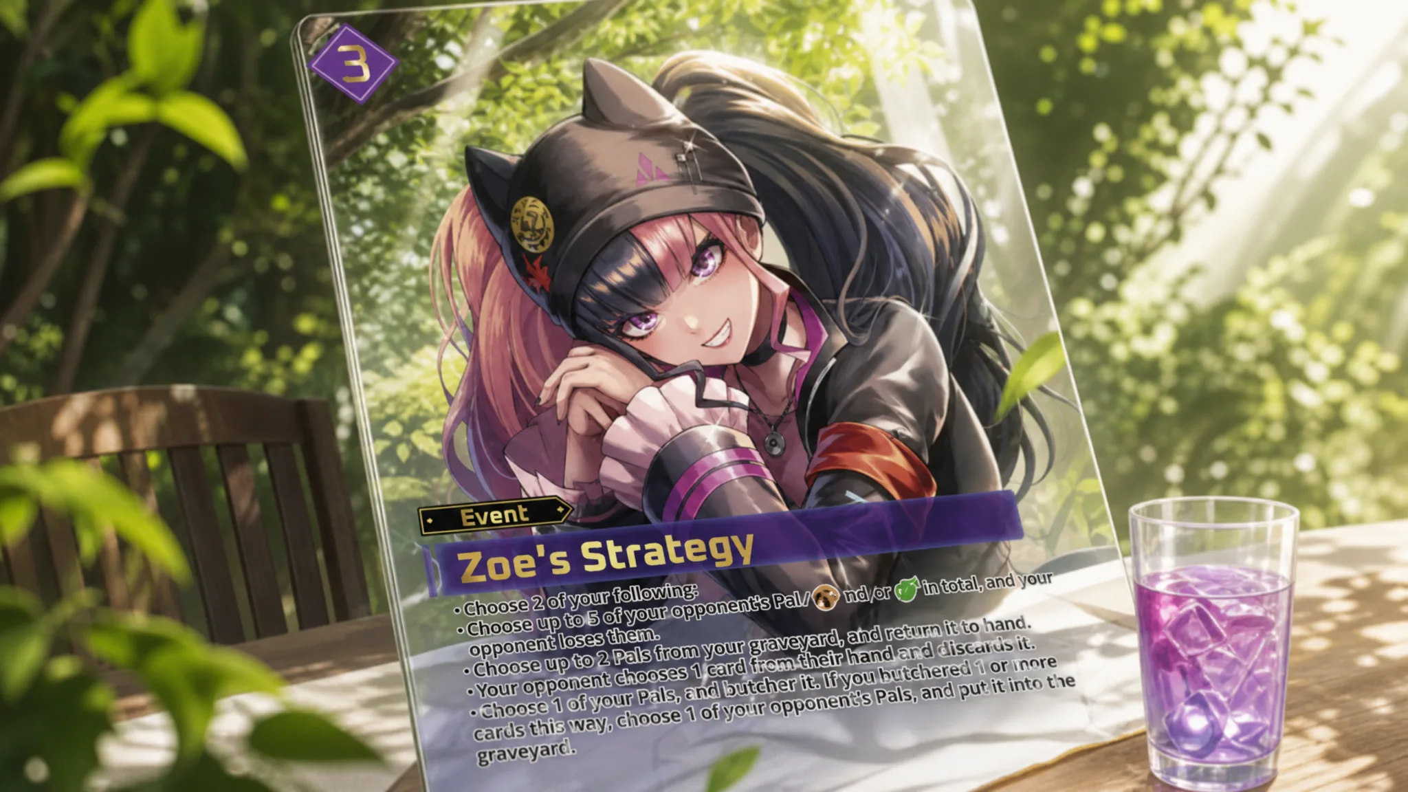 Katress Abyssal Sorcerer full art Palworld TCG card