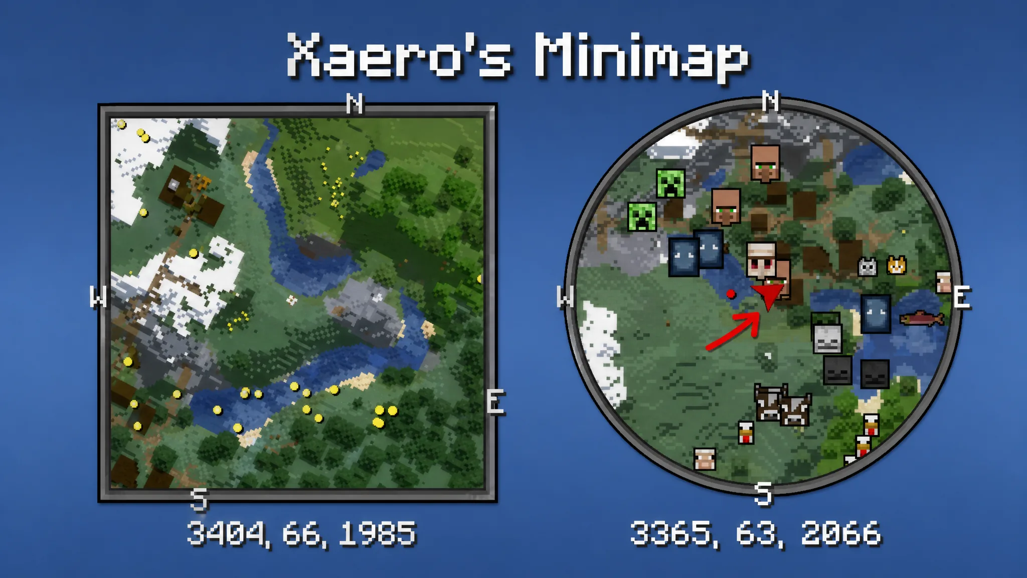 Xaero's Minimap mod in Minecraft