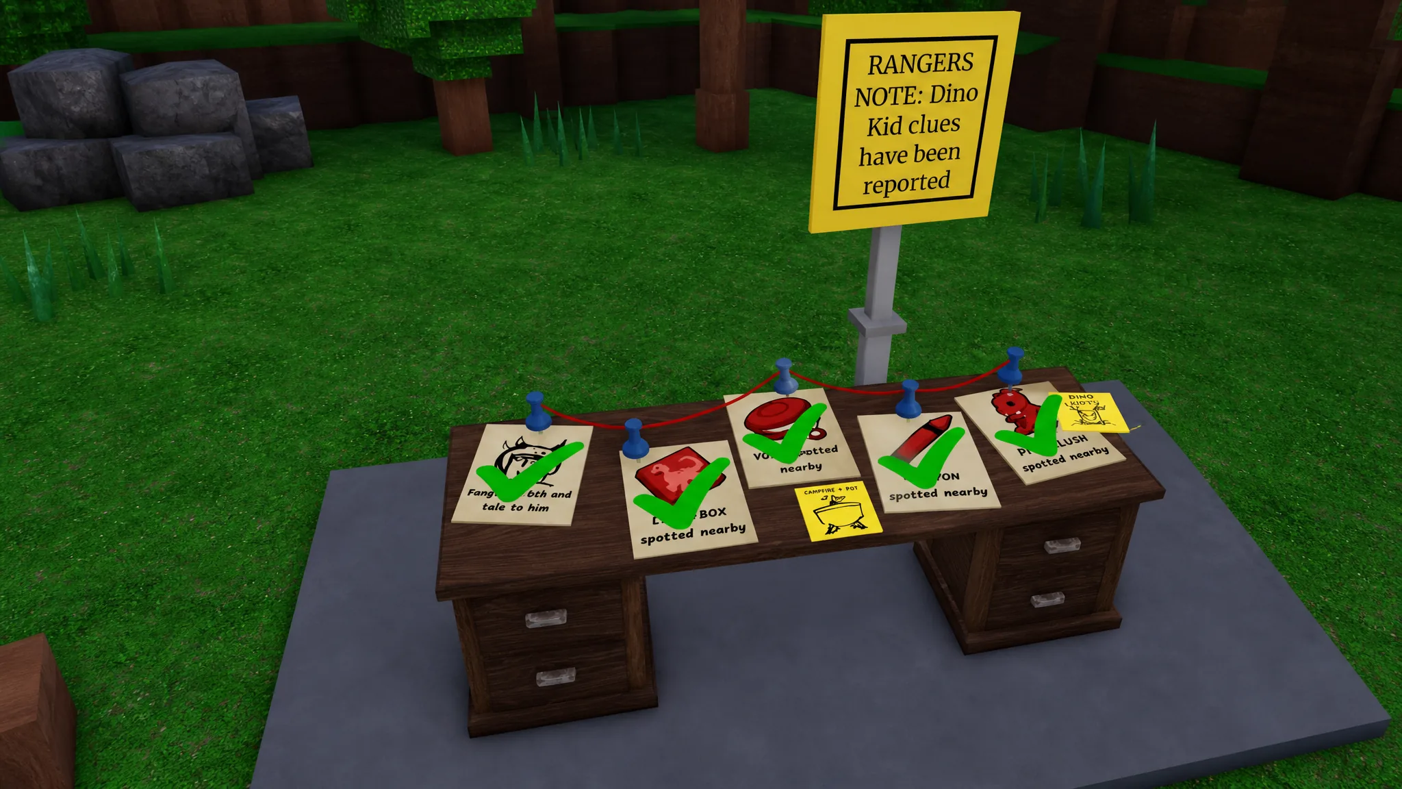 All trinkets in 99 Nights in the Forest Dino Kid Event