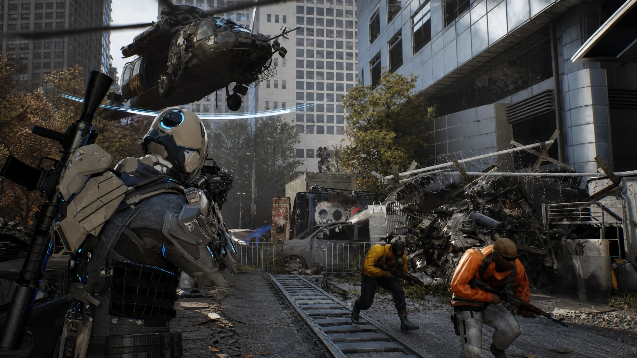 Cinder City combat scene