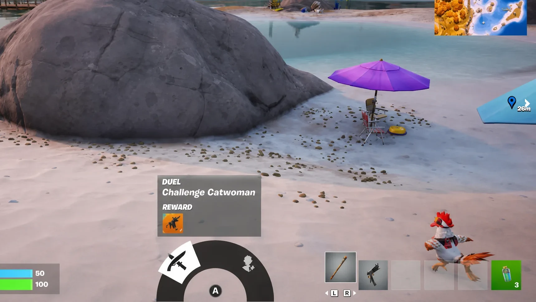 Talking to catwoman in fortnite