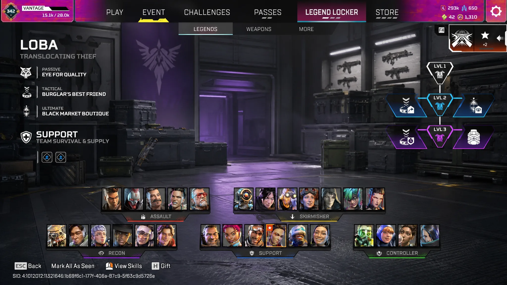 Loba and Rampart Legend buffs in Apex Legends Season 30