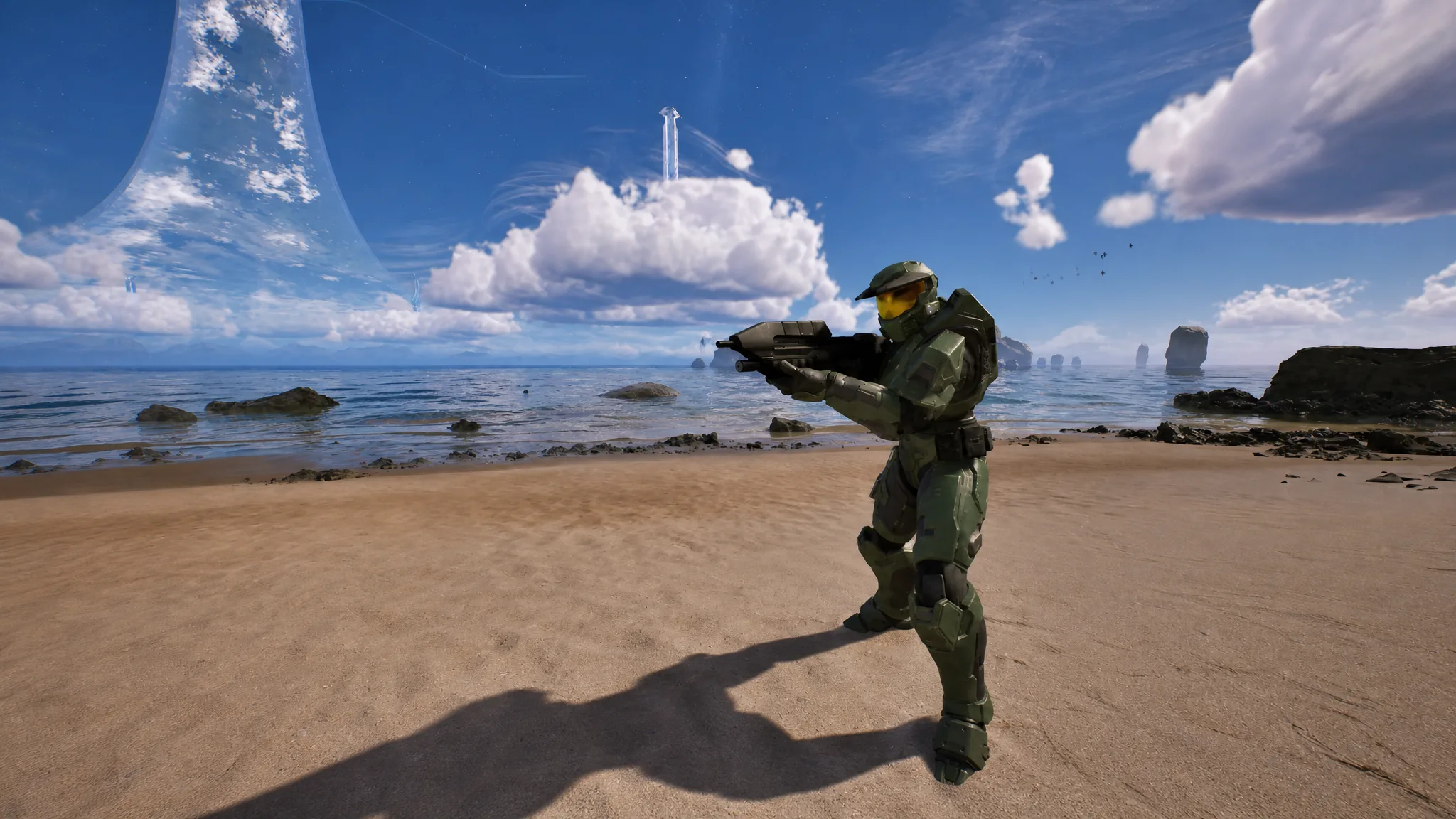 Mark V default Master Chief armor in Halo: Campaign Evolved