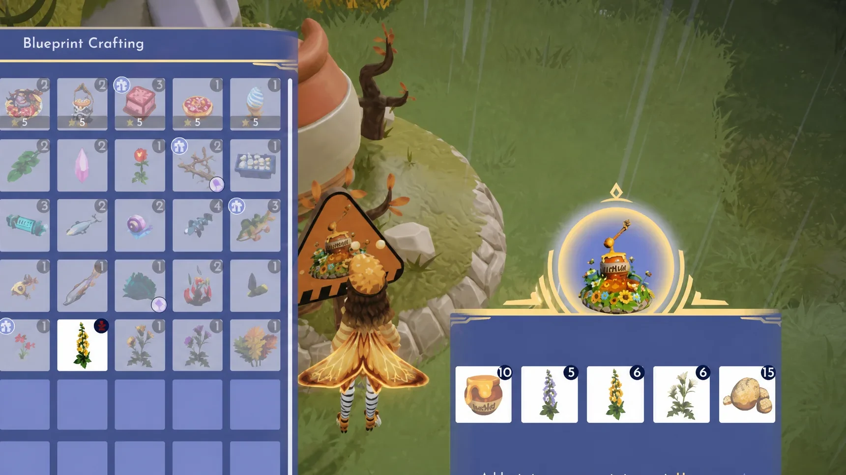 Working on blueprint in disney dreamlight valley