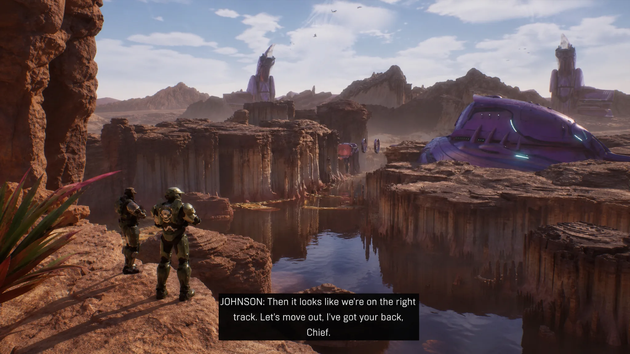 Master Chief and Sgt. Johnson during the Operation: METEORITE bonus missions