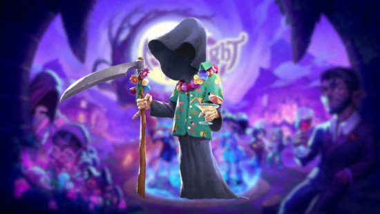 Moonlight Peaks characters: Death in an Hawaiian shirt
