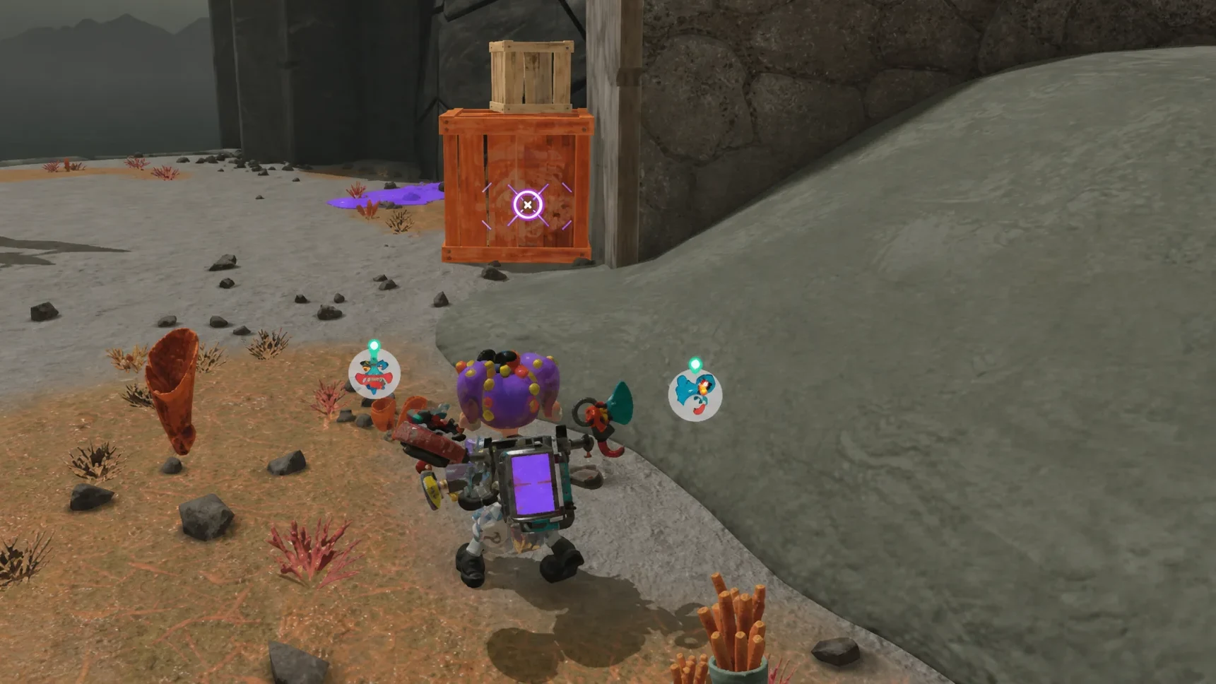 Where to find the Splatoon Raiders Briny Scroll crate in ltaytur rocks