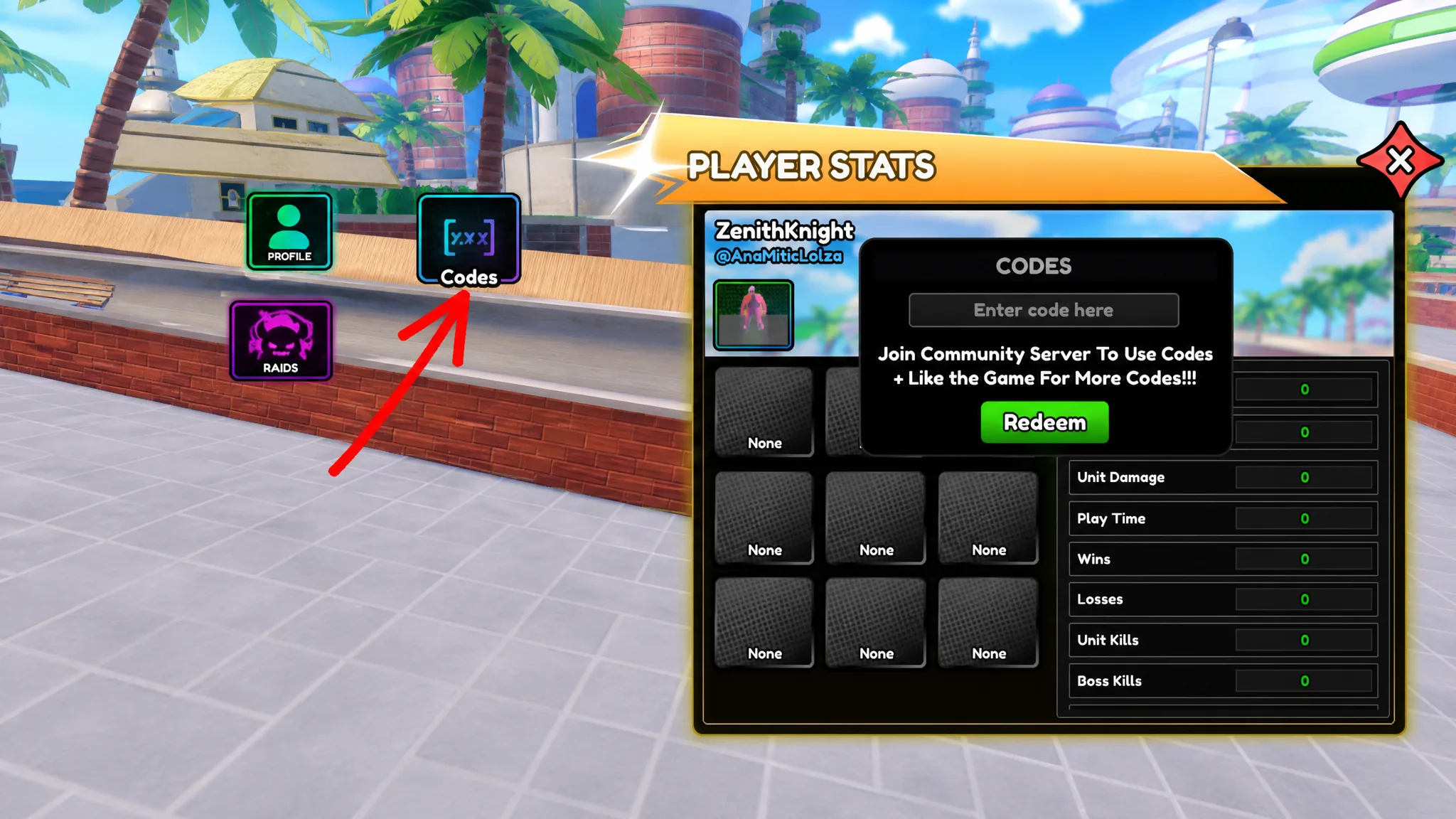 How to redeem codes in Anime Battle Front