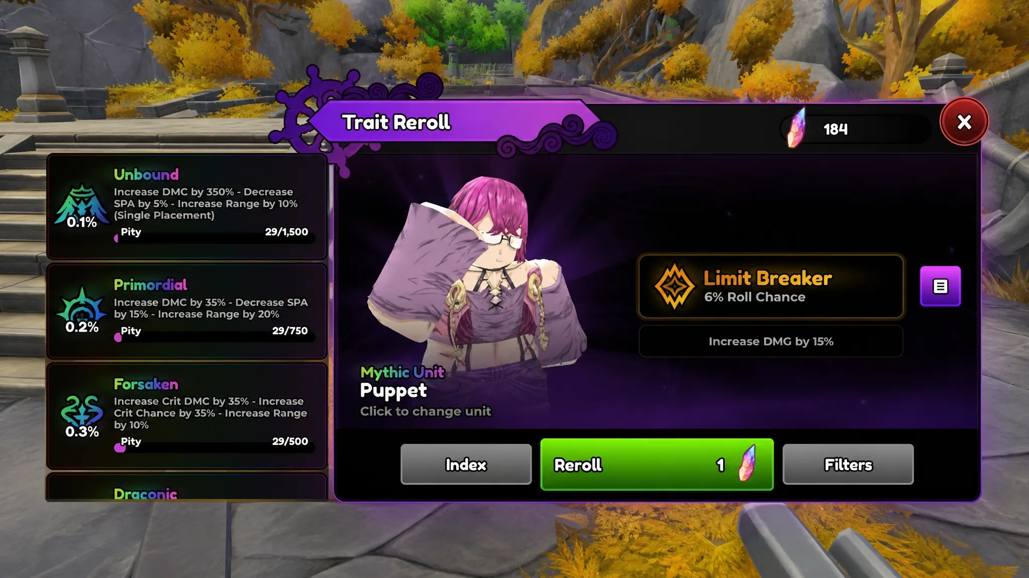 Anime Expeditions Trait Rerolls