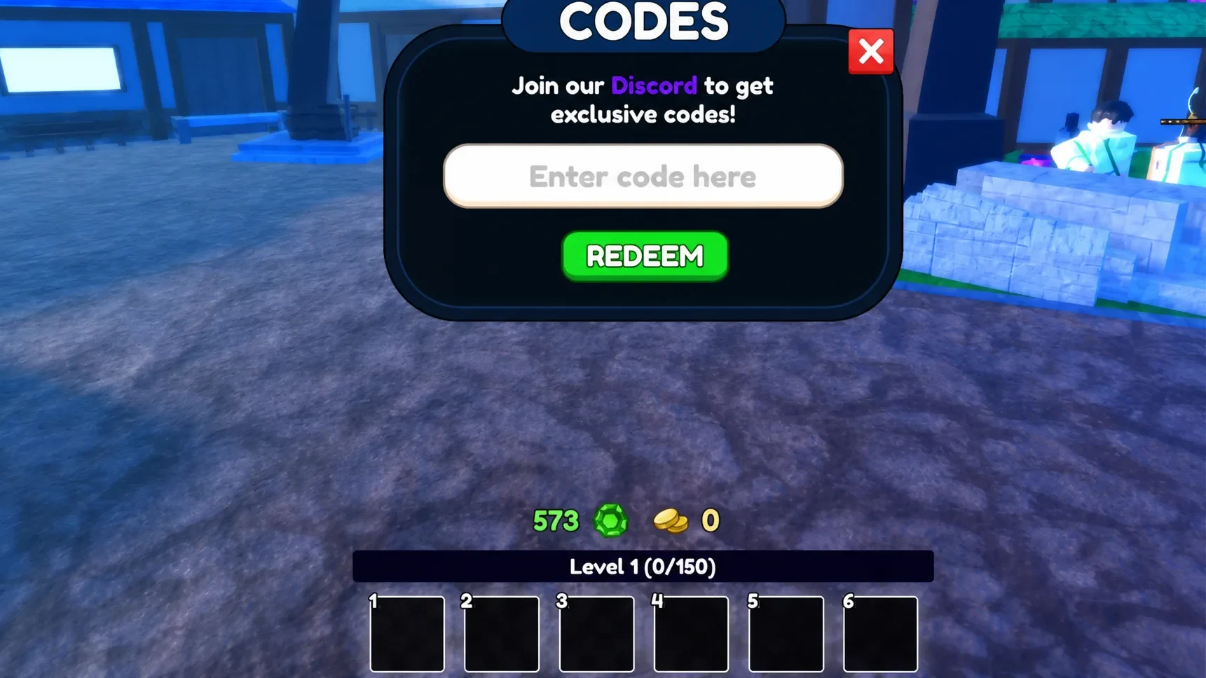 Anime Last Stand codes redemption page