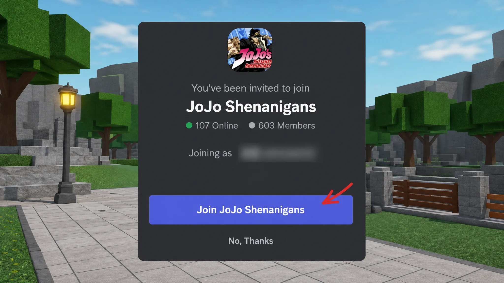 Jojo Shenanigans codes: An image of the Jojo Shenanigans Discord server