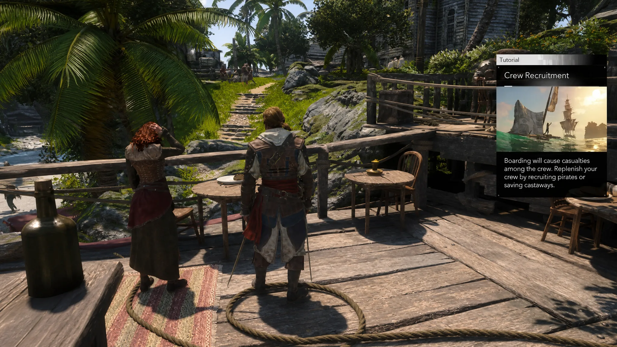 Anne Bonny marking pirate locations in Nassau