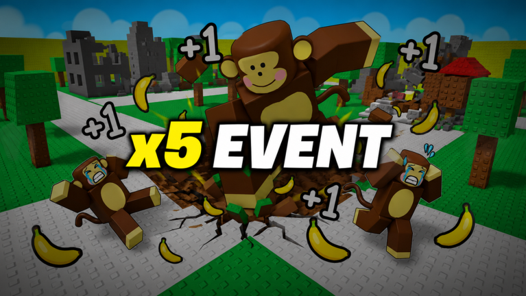 Artwork for the x5 BONUS EVENT event in +1 Banana Monkey Destruction